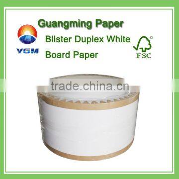 250gsm Wholesale C1S Whiteboard Paper with White Back Jumbo Roll