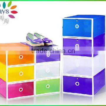 Popular Clear plastic shoe box diy storage