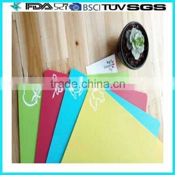 Colorful Kitchen Cutting Board Set, Super Easy Clean Modern Cutting Boards, Nice Flexible Non-Stick Surface. 4 Pieces