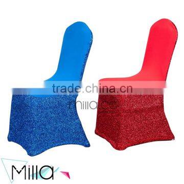 Shiny spandex chair covers for plastic chairs