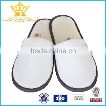 non-skid coral fleece hotel slippers making