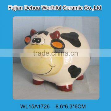 Hot selling popular animal money bank,ceramic cow piggy bank,ceramic cow money box                        
                                                Quality Choice