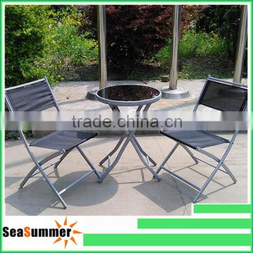 Steel & texlene outdoor metal table and chairs