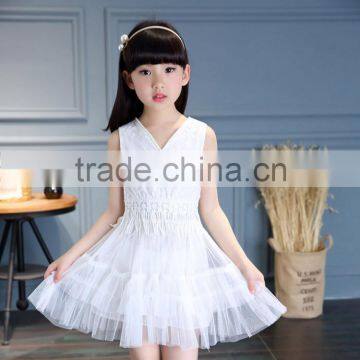 2015 new frock design baby girl party wear flower girl dress