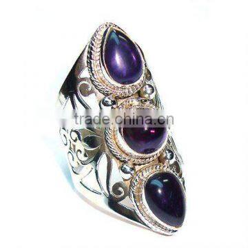 Cabochon gemstone ring settings tear drop stone rings