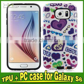 Excellent quality classical for samsung s6 tpu with pc phone case