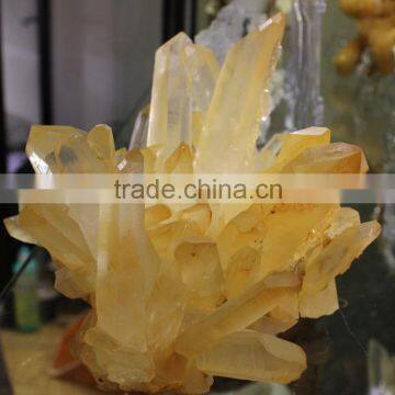 High quality natural citrine quartz crystal cluster