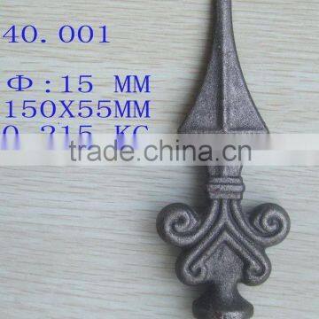 Chinese wrought iron forged spear head