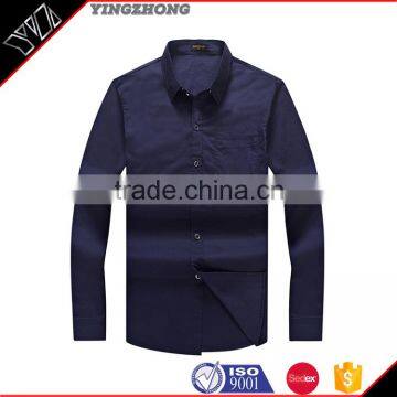 Plain Black Trendy High quality Dress/office long sleeve shirt for latest best quality men square collar