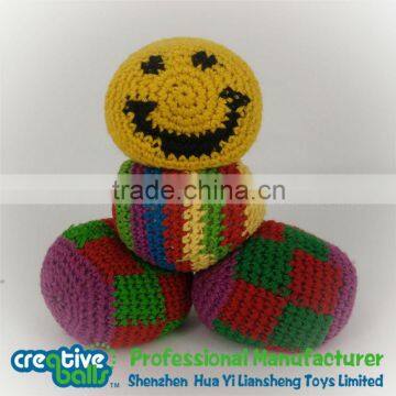 Kids Toy Woven Juggling Ball Kids Toy Kintted Kids Toy Customized Footbag