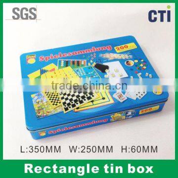 200 spiel rectangular tin box