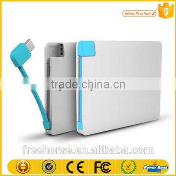 China Manufacturer Wholesale ultra thin 2600 mah power bank charger power battery charger