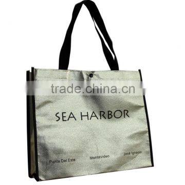 Custom Promotional Gift golden film coating metallic shopper