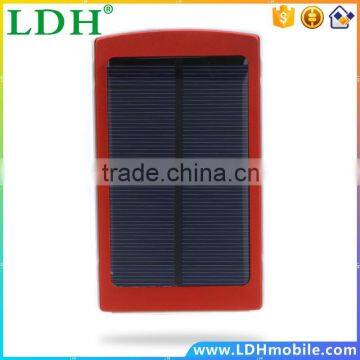 Portable Red Solar Charger 10000mAh External Mobile Power Universal for iPhone for iPad for Samsung for Nokia Smartphones