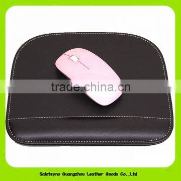 16020 High grade genuine leather mouse pad with hand rest as Christmas gift