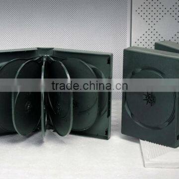 39mm Thick Multi 12 Discs Black Plastic Case DVD Box With Five Trays