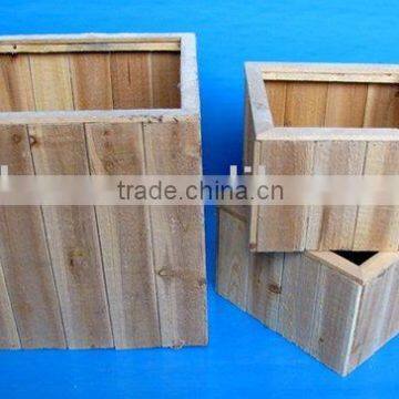 Wooden Flower Planter Set of Three