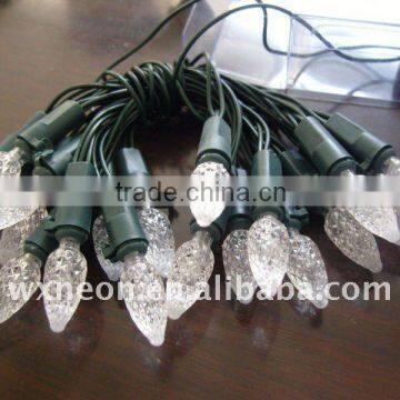 Battery LED string light -white strawberry- green wires-20leds