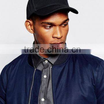 China Factory Daijun New Design OEM High Quality 100%cotton Velcro Black Plain Men Custom 5 Panel Baseball Cap photo-4