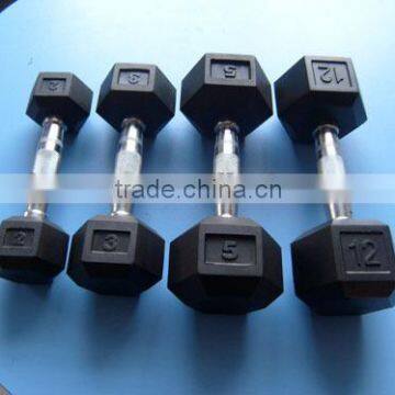 Rubber Dumbbell hex dumbbell