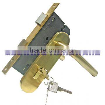 Euro Style Mortise Door Lock and Handle / Double Sided Mortise Door Lock and Handle