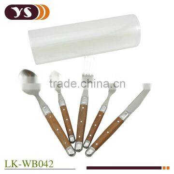 5pcs Laguiole Wooden Handle Flatware Sets photo-2