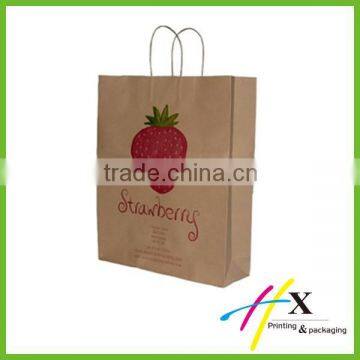 Strawberry packaging kraft paper bag for fruit