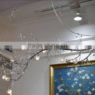 RORO Enamel and Pewter Crystal Glass Modern Glass Droplight Pendant Lamp for Hot Selling Home Decoration Craft and Gift