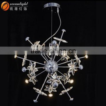 Modern Crystal Flower Light Crystal Chandelier Hanging Pendant Light Modern Chandelier OM66130-4+8+4