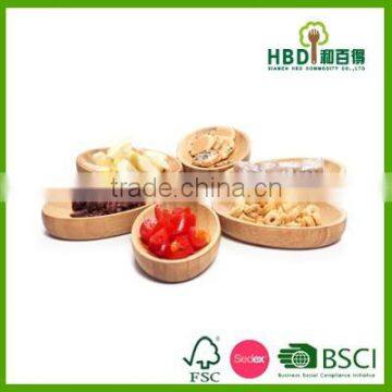 High Quality Wholesale Bamboo Wood Serving Plate Set of 6 photo-3