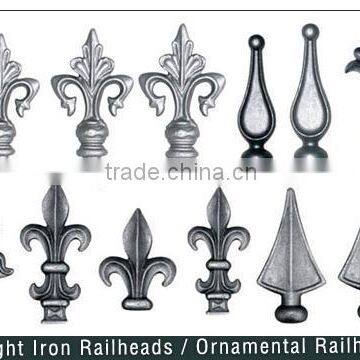 Whosale Ornamental Wrought Iron Railhead/ wrought Iron Spear & Fence Final