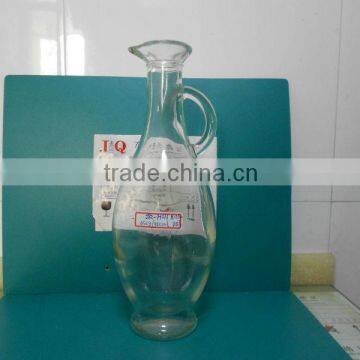 500ml bird nest glass olive oil bottle with handle and cork