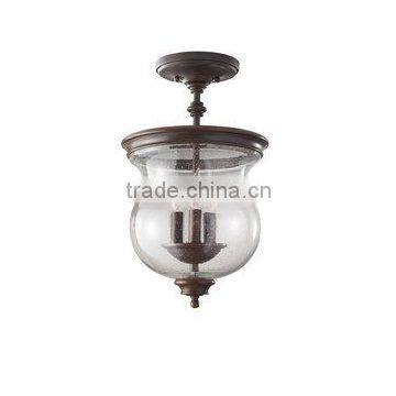 Bronze Pickering Lane 3 Light Semi-Flush Ceiling Fixture