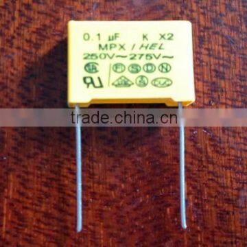 X2 CLASS 275VAC CAPACITOR MKP suppression capacitor X2 275VAC HEL 104PF 100000PF MPX104K275VAC P15 x2 capacitor