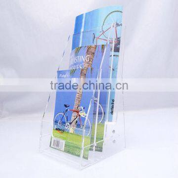 2014Hot Sale Customized 3 Tiers Acrylic Brochure Holder