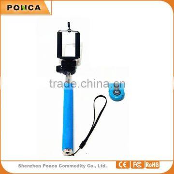 2015 Factory direct wholesale mobile accessory wireless bluetooth Aluminum Material Fashion selfie stick