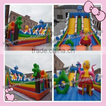 inflatable fun city supplier / PVC tarpaulin playground / large slide