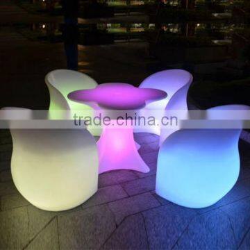 PE Material Rotational Moulding Plastic rechargeable LED light cube/LED SOFA/LED furniture