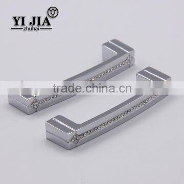 C-shaped Chrome Lever Cabinet Door Pull Handles With Plate photo-4
