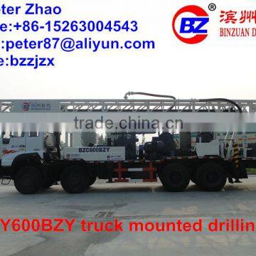 Excellent performance!! BZCY600BZY truck mounted water well drilling rig(600m)