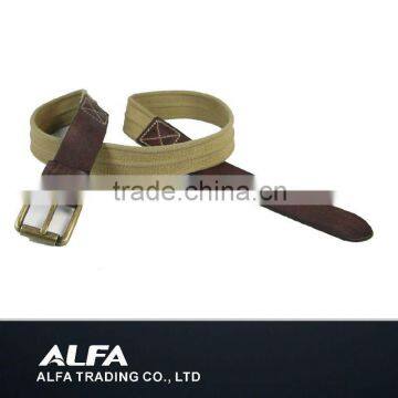 2012 Fashion Cotton Genuine Leather Belt