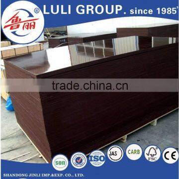 LULI GROUP best quality 12mm melamine glue brown film faced plywood since 1985