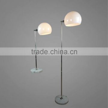 Marble Base And Chrome Stem With Acrylic Lampshade Floor Lamp And Table Lamp Adjustable Height Lamps