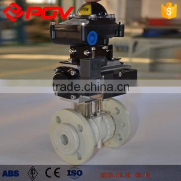 flange pph pneumatic ball valve with positioner