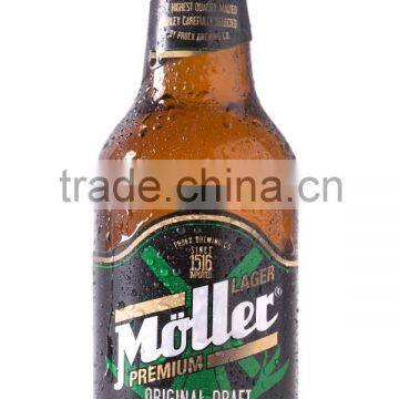 Moller lager/pilsener beer bottled 24x25cl with easy opening cap