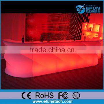 2016 newly design illuminated rgb colors Wave-Stripe led modern bar counter