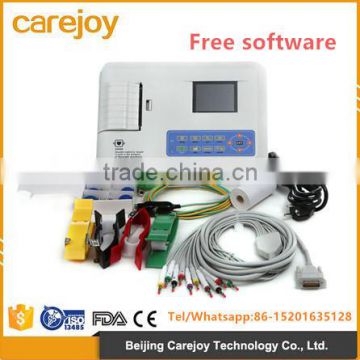 Hot sale automatic report protable ecg machine 3-channel