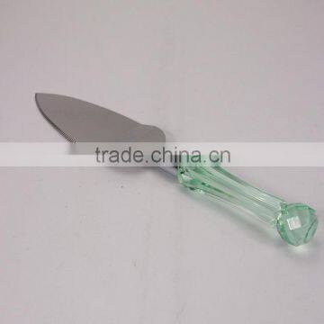 Green Crystal Handle 9Pcs Stainless Steel Flatware Set photo-3