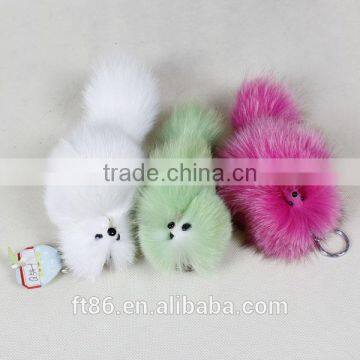 for Handbags Artificial Fluffy Rabbit Foot Keychain