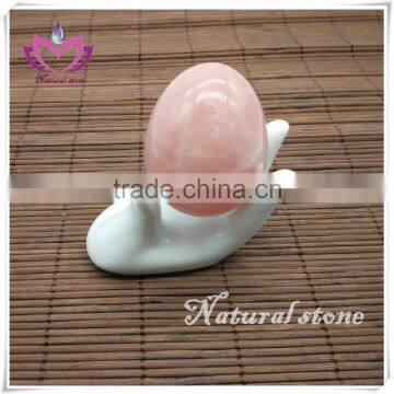 Jade Eggs For Kegel Muscles Exercises, medium sizes, 100% pure Natural Rose Quartz with strings